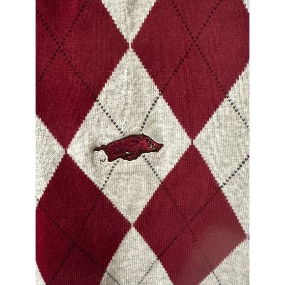 Vesi Sportswear Men's Arkansas Razorback Argyle Sweater Vest Size Medium - Picture 6 of 7
